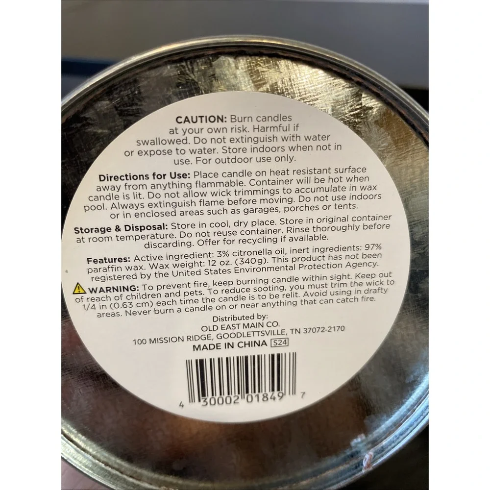 Trueliving Outdoors Citronella Bucket 12oz Candle‎